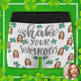 Custom Face Shake Men's Print Boxer Briefs Personalized Photo Underwear for Him Custom Face Boxer