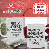 Custom Name Hello Good Morning Classical White Mug