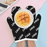 Custom Logo Heat Resistant Oven Mitt(A Pair)