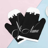 Custom Name Bat Heat Resistant Oven Mitt(A Pair)