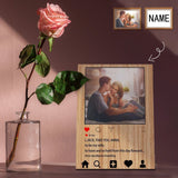 Custom Photo&Name INS Love Wedding Photo Panel for Tabletop Display