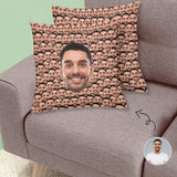 Custom Face Pattern Pillow Case Pillow Case Throw Pillow Cover