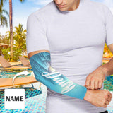 Custom Name Leaf Ice Silk Sun Protection Arm Sleeves