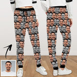 Custom Face Sweatpants Splice Unisex Personalized Closed Bottom Casual Joggers