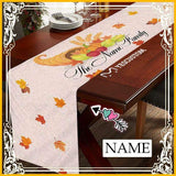 Custom Name Thanksgiving Family Table Runner