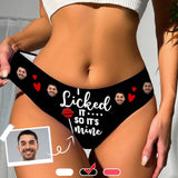 Custom Face Underwear for Her Personalized Lollipop It's Mine Women's Lingerie Classic Thongs Valentines Day