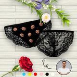 Custom Lace Underwear Personalized Face Women's Panties Sexy Funny Cartoon Women's Lace Panty