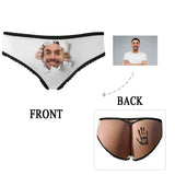 Custom Underwear for Women Personalized Face Ripped Ass Women's All Over Print High-cut Briefs